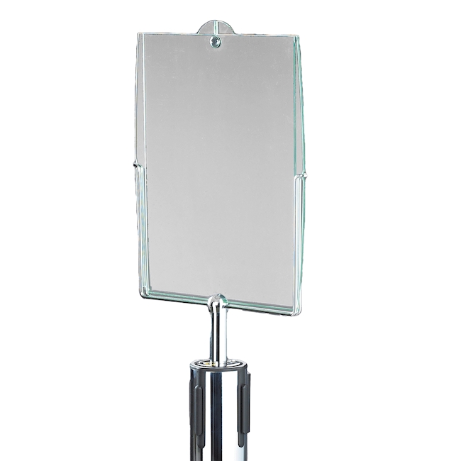 Poster holder A4 for barrier